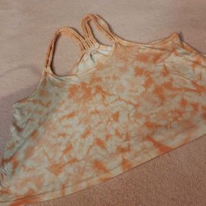 Pink tye dye crop top